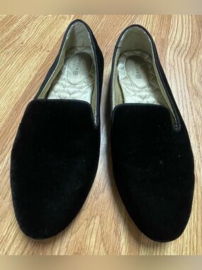 Birdies The Starling Black Velvet Loafers Women's Size 6 Smoking Slipper
